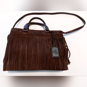 Ralph Lauren Fringe Leather Purse